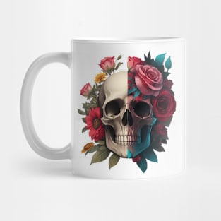 Two face floral skull Mug